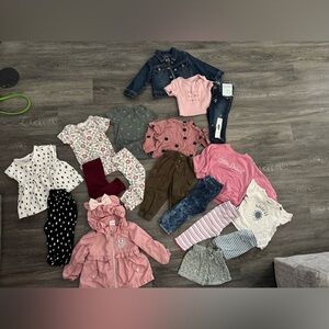 Baby Girl size 12 mixed clothing bundle